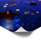 Glanzende Roze Blauwe Achtergrond Perfect Poster (Hoek)