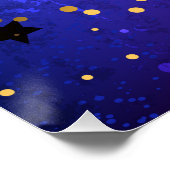 Glanzende roze blauwe achtergrond perfect poster (Hoek)