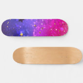 Glanzende Roze Blauwe Achtergrond Persoonlijk Skateboard (Horizontaal)