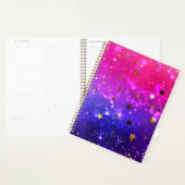 Glanzende Roze Blauwe Achtergrond Planner (Display)