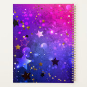 Glanzende Roze Blauwe Achtergrond Planner (Achterkant)