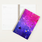 Glanzende roze blauwe achtergrond planner (Display)