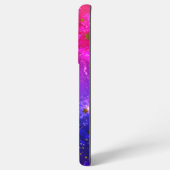 Glanzende roze blauwe achtergrond samsung galaxy hoesje (Linkerkant)