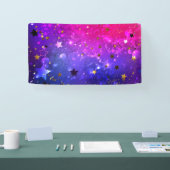 Glanzende roze blauwe achtergrond spandoek (Beurs)