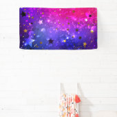 Glanzende roze blauwe achtergrond spandoek (Insitu)
