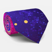Glanzende roze blauwe achtergrond stropdas (Opgerold)