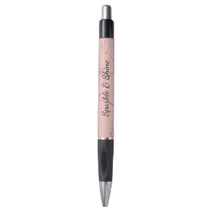 Glanzende Roze Blush Roze Goud Glitter Glans Pen