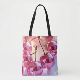 Glanzende Roze Bollen Tote Bag