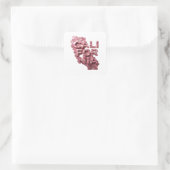 Glanzende Roze CALIFORNIA Sticker Ontwerp (Tas)