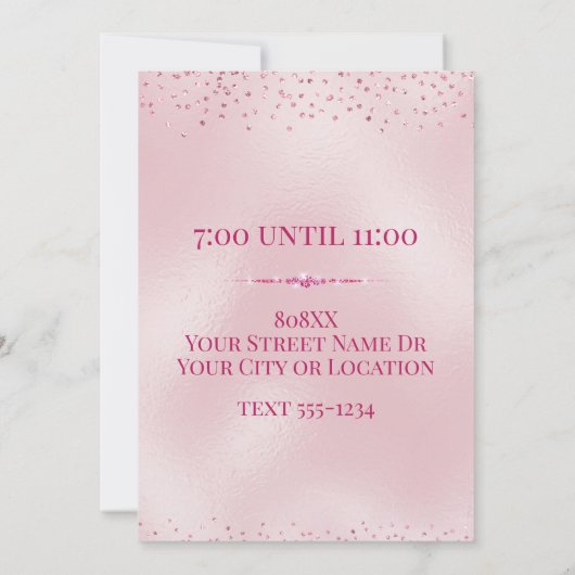 Glanzende Roze Diamanten VIP Kaart (Achterkant)