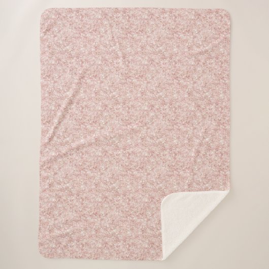 Glanzende Roze Glitter Kerst Sherpa Deken (Voorkant)