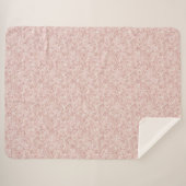 Glanzende Roze Glitter Kerst Sherpa Deken (Voorkant (horizontaal))