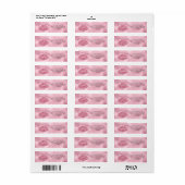 Glanzende Roze Glitter Lippen Etiket (Full Sheet)