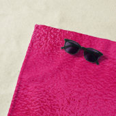 Glanzende Roze Glitter Monogram Initiaal Strandlaken (In situ)