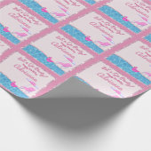 Glanzende Roze Glitter Strandfeest Cadeaupapier (Hoek)