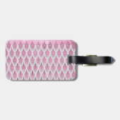 Glanzende Roze Glitter Zeemeermin Schubben Bagagelabel (Achterkant horizontaal)
