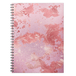 Glanzende Roze Glitterende Metaalfolie Notitieboek