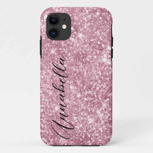 Glanzende Roze Glitters Case-Mate iPhone Case (Achterkant)
