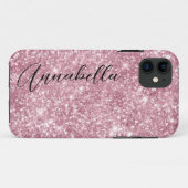 Glanzende Roze Glitters Case-Mate iPhone Case (Achterkant (horizontaal))