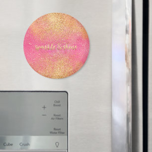 Glanzende Roze Goud Glans en Schittering Magneet