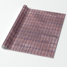 Glanzende Roze Gouden Folie en Lavendel Art Deco Cadeaupapier