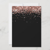Glanzende Roze Gouden Glitter Effen Kleur Zwart Kaart (Achterkant)