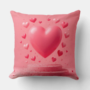 💗 Glanzende Roze Hart Kamer Decoratie Accent Cade Kussen