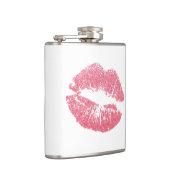 Glanzende Roze Lippen Heupfles (Rechts)