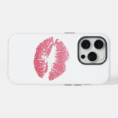 Glanzende Roze Lippen iPhone Hoesje (Achterkant horizontaal)