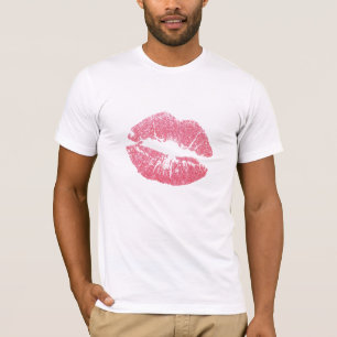 Glanzende Roze Lippen T-shirt