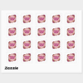 Glanzende Roze PROUD MOM Sticker Kunst (Vel)