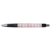 Glanzende Roze Strepen Pen (Voorkant)