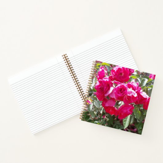 Glanzende Rozen Notitieboek (Binnen)