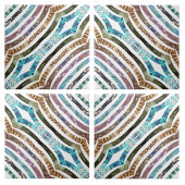 Glanzende schelp geschulpte strips tegeltje