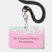 Glanzende Schoonheid Beurs Naambadges Badge (Voorzijde met lanyard)