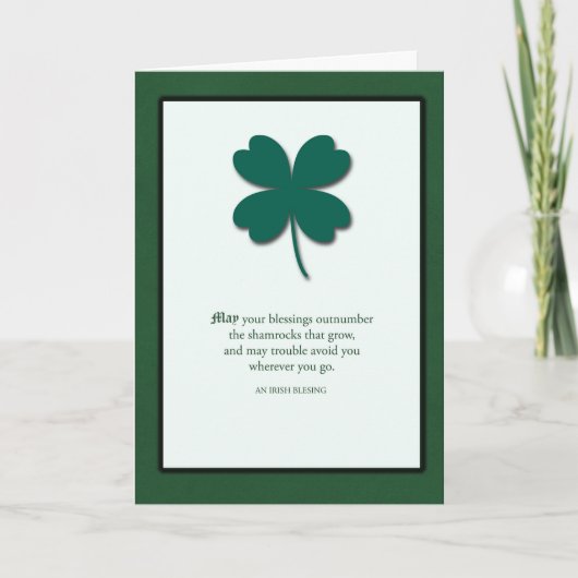 Glanzende Shamrocks St. Patrick's Dag Kaart (Voorkant)