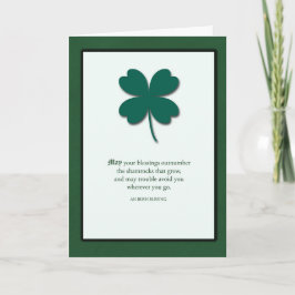 Glanzende Shamrocks St. Patrick's Dag Kaart