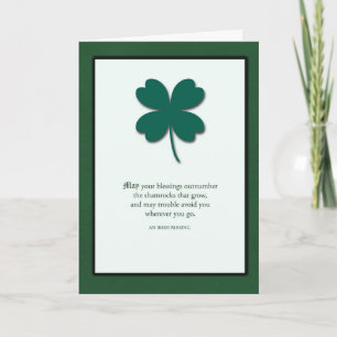 Glanzende Shamrocks St. Patrick's Dag Kaart