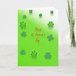 Glanzende Shamrocks St. Patrick's Dag Kaart