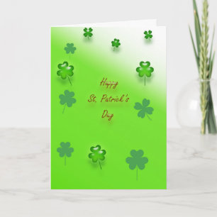 Glanzende Shamrocks St. Patrick's Dag Kaart