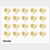 Glanzende sjabloon Uw aangepaste tekst Elegante go Hart Sticker (Vel)