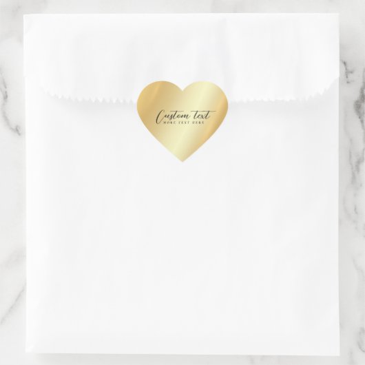 Glanzende sjabloon Uw aangepaste tekst Elegante go Hart Sticker (Tas)