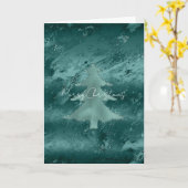 Glanzende smaragdgroene ombre-marmer               kaart (Gele Bloem)