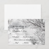 Glanzende Sneeuw en Ijs Winter RSVP + Menu (Voorkant / Achterkant)