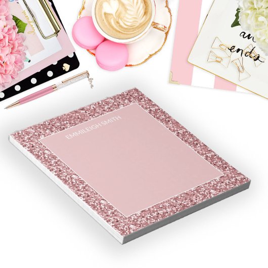 Glanzende Sparkle Roze Glitter Notitieblok