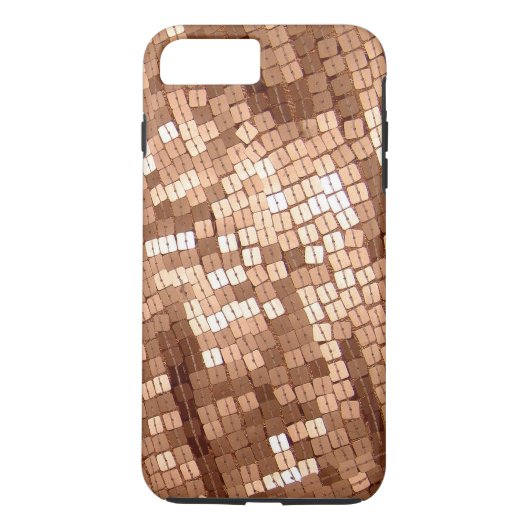 Glanzende Sparkly Koper gekleurde pailletten Case-Mate iPhone Case (Achterkant)