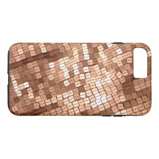 Glanzende Sparkly Koper gekleurde pailletten Case-Mate iPhone Case (Achterkant (Horizontaal))