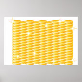 Glanzende stapels gouden munten poster (Voorkant)
