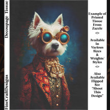 Glanzende Steampunk Westie Hond EZ6R Découpage