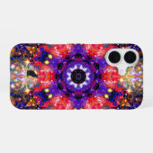 Glanzende Stellaire Kaleid iPhone 16 Hoesje (Achterkant horizontaal)